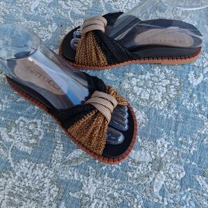 Ferrucci Black and Brown Sandals Made In Brazil Sz. 34/5